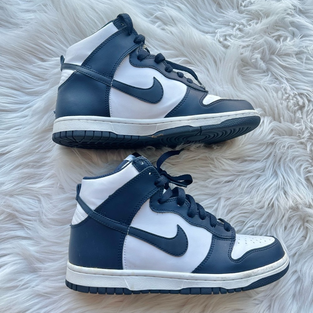 Nike Dunk High White and Obsidian Big Kids 5.5